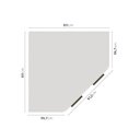 Ver imagem 3 de Armário Aéreo Planejado Canto Oblíquo 2 Portas Ipanema CabeCasa MadeiraOriginals Branco