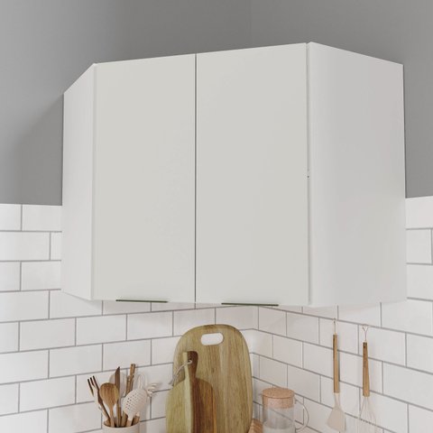 Armário Aéreo Canto Oblíquo 2 Portas Ipanema CabeCasa MadeiraOriginals