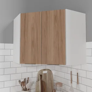 Armário Aéreo Canto Oblíquo 2 Portas Ipanema CabeCasa MadeiraOriginals