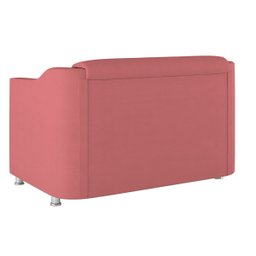 Sofá Namoradeira Sala de Espera Elegante Suede – Balaqui Cor:Rosa - 4