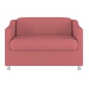 Ver imagem 3 de Sofá Namoradeira Sala de Espera Elegante Suede – Balaqui Cor:Rosa