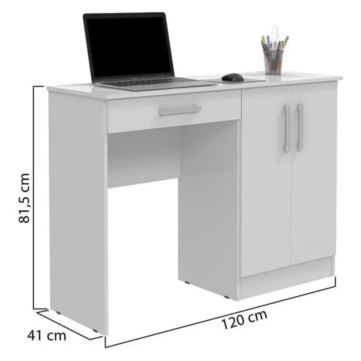 Escrivaninha 120cm 2 Portas 1 Gaveta Space - 4