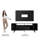 Ver imagem 6 de Rack Madesa Cancun com Pés e Painel para TV até 58 Polegadas Preto 8ND8 Cor:Preto