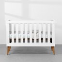 Ver imagem 2 de Berço Mini Cama Noah com Pés Retrô Mel - Branco Abra Cadabra
