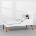 Ver imagem 3 de Berço Mini Cama Noah com Pés Retrô Mel - Branco Abra Cadabra