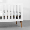 Ver imagem 4 de Berço Mini Cama Noah com Pés Retrô Mel - Branco Abra Cadabra