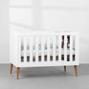 Ver imagem 1 de Berço Mini Cama Noah com Pés Retrô Mel - Branco Abra Cadabra
