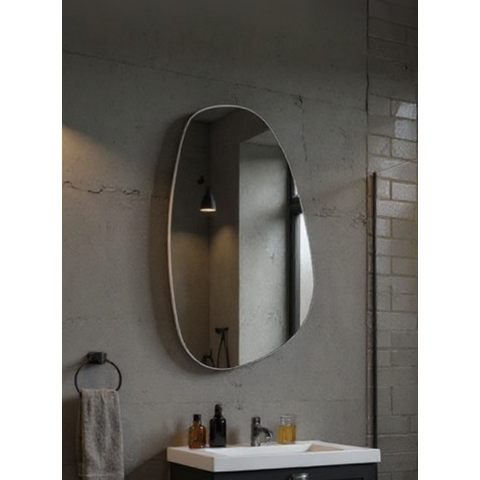 Espelho para Banheiro Organico 60cm MDF Branco - On Móveis