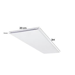 Forro de PVC 9mm Junta Seca Liso 10 UN AZN - Branco Gelo - 4