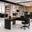 Ver imagem 2 de Mesa de Escritório em L 140x60cm + Cadeira Ergonômica Reclinável com Apoio Lombar,Pistão Classe 4