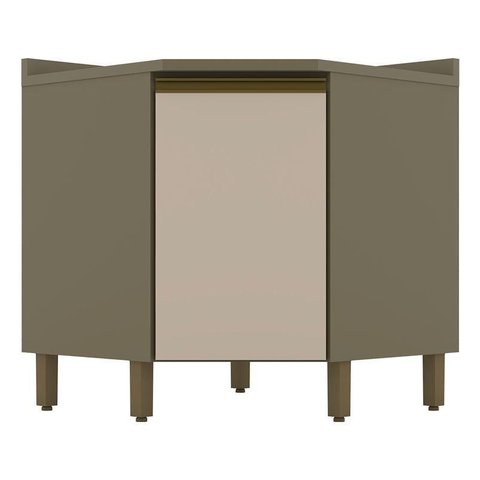 Balcão de Cozinha Connect Canto Obliquo Duna Cristal – Henn