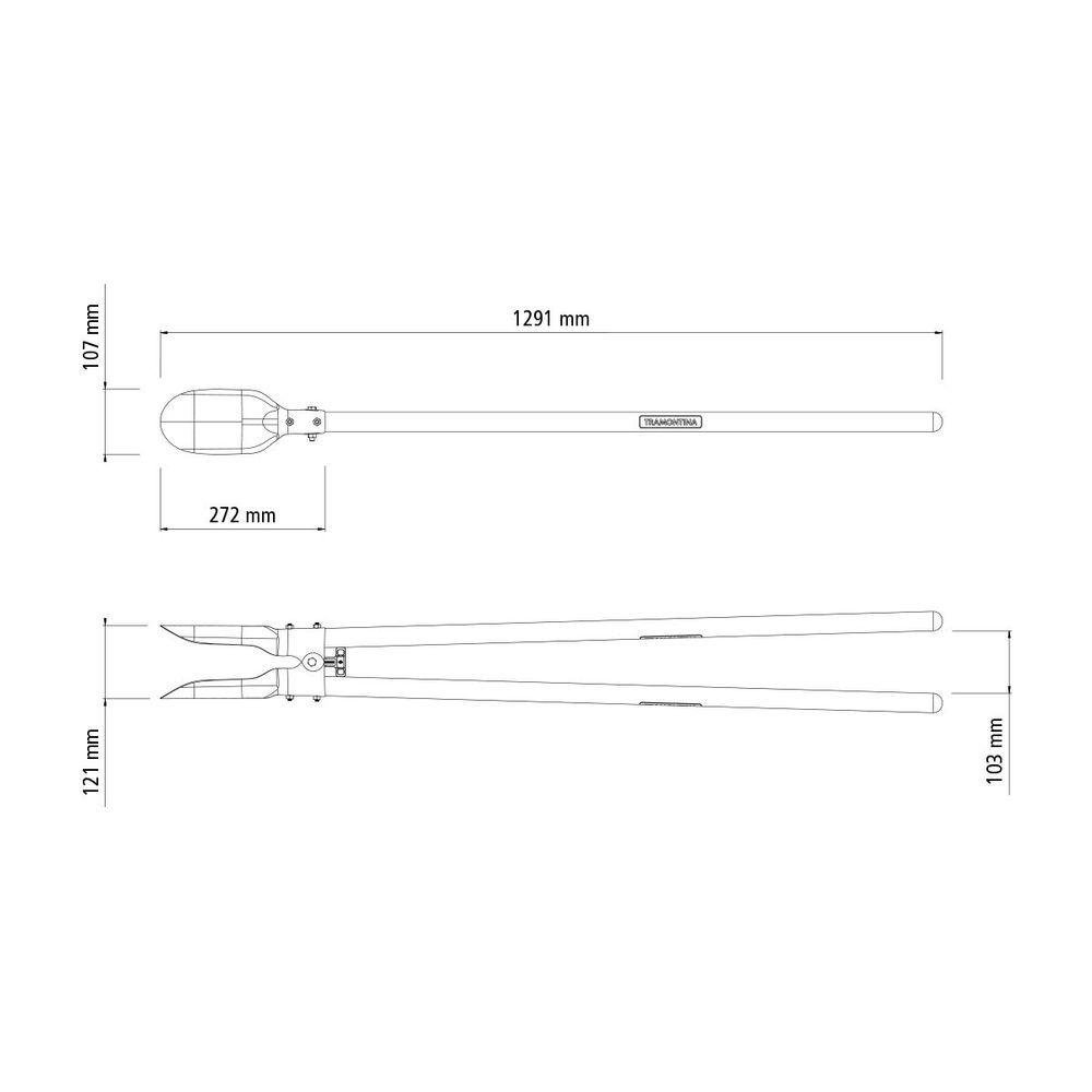 Cavadeira Articulada Tramontina em Aço com Cabo de Madeira 110 Cm e Batente em Polipropileno - 4
