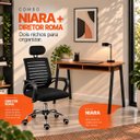 Ver imagem 5 de Conjunto de Escritório Mesa Niara e Cadeira Diretor Roma Preto