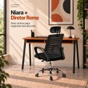 Ver imagem 4 de Conjunto de Escritório Mesa Niara e Cadeira Diretor Roma Preto