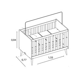 Berço Mini Cama Americano Isis Linha Isis - 3