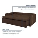 Ver mais imagens de Sofá Cama Retrátil e Reclinável 3 Lugares Veludo Marrom Windson 200cm Yescasa