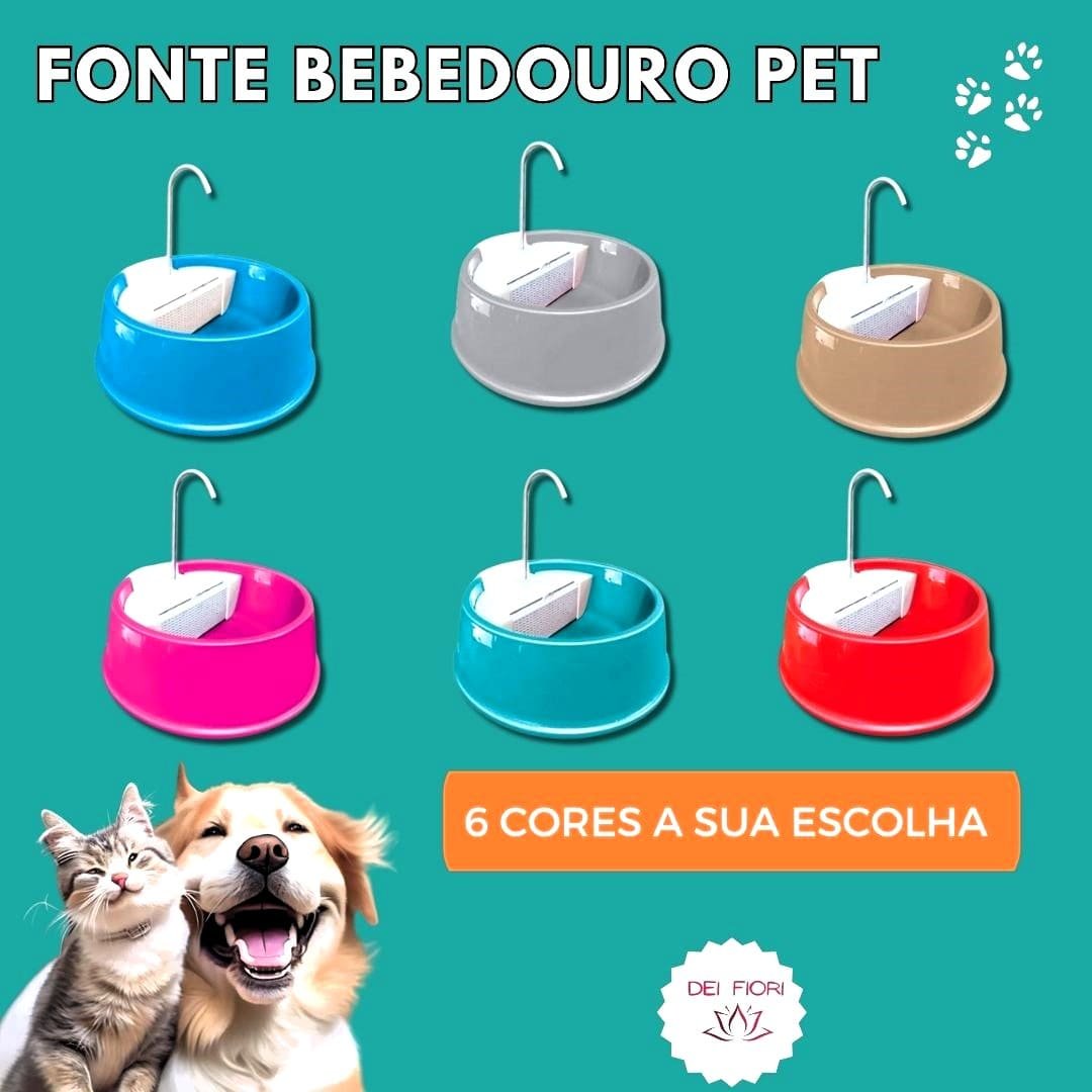 Fonte Bebedouro Gatos Cães Bivolt Automática Agua Fresca Pet Filtro Carvao Ativ. Hidratacao Saudavel - 6