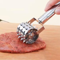 Amaciador de Carne Manual Inox Rolo Perfura e Amolece Carnes Aves Bifes Preparador Profissional! - 3