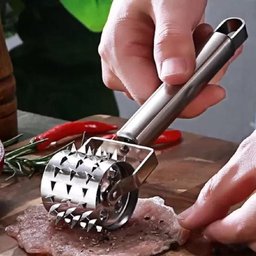 Amaciador de Carne Manual Inox Rolo Perfura e Amolece Carnes Aves Bifes Preparador Profissional! - 6