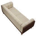 Ver imagem 7 de Sofá Living Decorativo 2 Lugares 180cm Bellart M22 Bouclê Bege/Sintético Café - Mpozenato