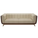 Ver imagem 6 de Sofá Living Decorativo 2 Lugares 180cm Bellart M22 Bouclê Bege/Sintético Café - Mpozenato