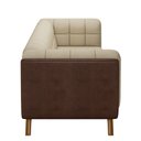 Ver imagem 5 de Sofá Living Decorativo 2 Lugares 180cm Bellart M22 Bouclê Bege/Sintético Café - Mpozenato