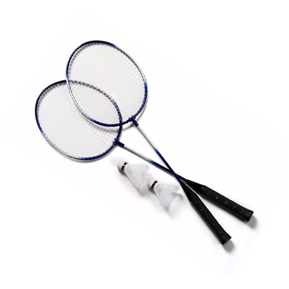 Kit 2 Raquetes Badminton Petecas e Bolsa Thata Esportes - 1