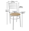 Ver imagem 6 de Kit 2 Cadeiras de Cozinha Metal Preta Estofado Laranja