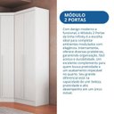 Ver mais imagens de Guarda-Roupa Modulado 2 Portas com Prateleiras Infinity Branco