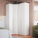 Ver imagem 7 de Guarda-Roupa Modulado 2 Portas com Prateleiras Infinity Branco