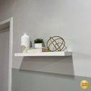 Ver mais imagens de Prateleira Suspensa para Parede Suporte Invisível 67x17cm Tamburato Branco Artany