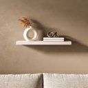 Ver imagem 1 de Prateleira Suspensa para Parede Suporte Invisível 67x17cm Tamburato Branco Artany