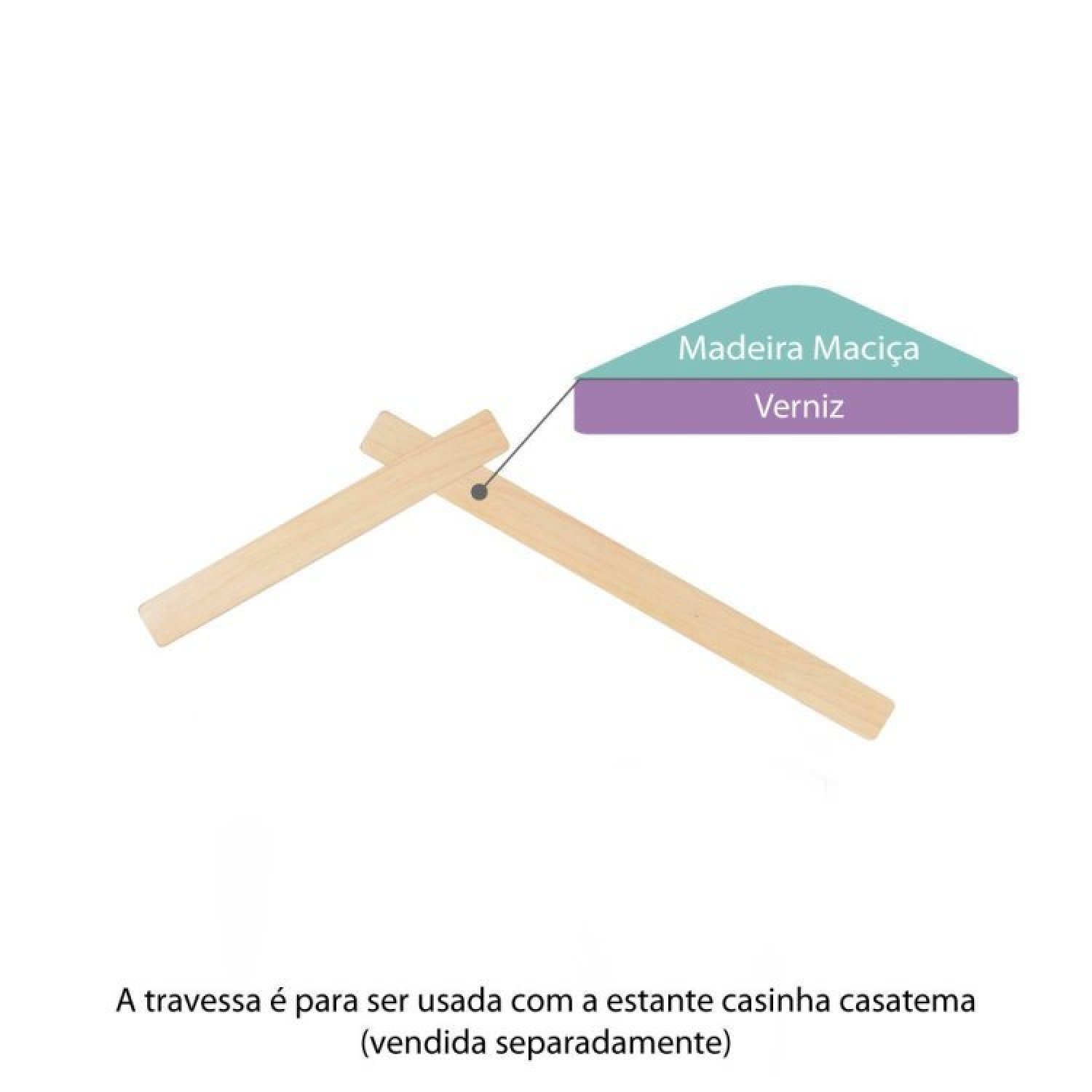 Estante Infantil Casinha com Aplique de Madeira Casatema - 6