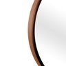 Espelho Decorativo Short Strip Marrom Alça Corino Rajado 40 cm Redondo Marrom/Rajado, 40 cm - 5