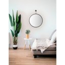 Ver imagem 3 de Espelho Decorativo Short Strip Marrom Alça Corino Rajado 40 cm Redondo Marrom/Rajado, 40 cm