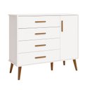 Ver imagem 2 de Cômoda Sapateira Infantil 4 Gavetas 1 Porta Isis Branco