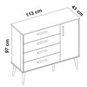 Ver imagem 3 de Cômoda Sapateira Infantil 4 Gavetas 1 Porta Isis