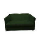 Ver imagem 2 de Namoradeira Decorativa Biane Suede Verde 2 Lugares Pés Cromado Ms Decor