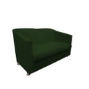 Ver imagem 1 de Namoradeira Decorativa Biane Suede Verde 2 Lugares Pés Cromado Ms Decor