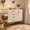 Ver imagem 7 de Cômoda Sapateira Infantil 4 Gavetas 1 Porta Isis Bege/Areia