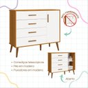Ver imagem 6 de Cômoda Sapateira Infantil 4 Gavetas 1 Porta Isis Bege/Areia/Savana