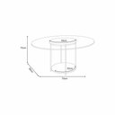 Ver imagem 3 de Mesa de Centro Redonda Tampo de Vidro Pés Metálicos Mia Cinamomo H01 - D'Rossi