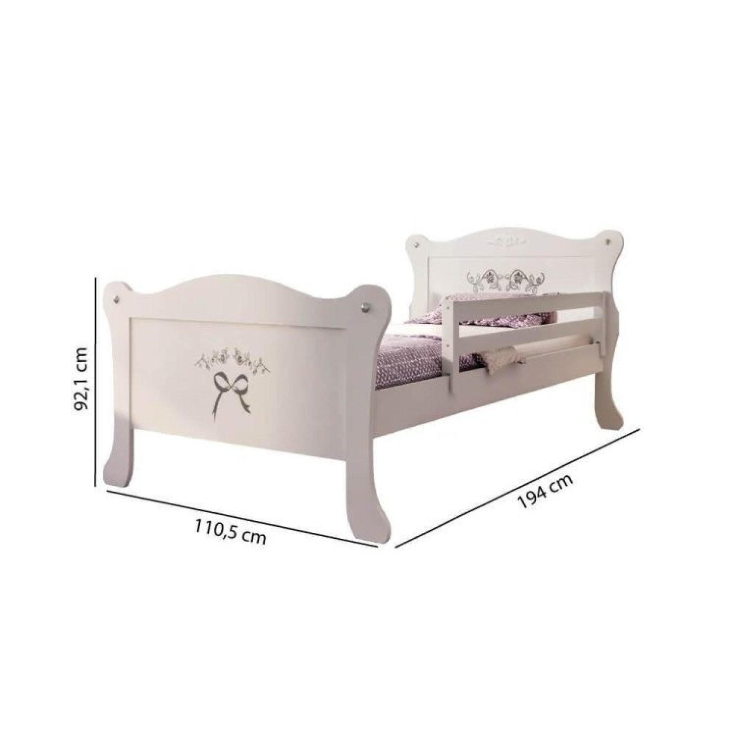 Cama Infantil Provence com Grade de Proteção Casatema - 4