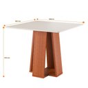 Ver imagem 2 de Conjunto Sala de Jantar Mesa Quadrada com 4 Cadeiras Beatriz Espresso Móveis