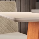 Ver mais imagens de Conjunto Sala de Jantar Mesa Quadrada com 4 Cadeiras Beatriz Espresso Móveis