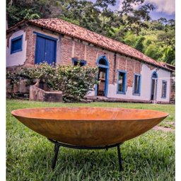 Lareira 1m Disco Fazenda Lenheiro Tacho Pronto Artes - 2