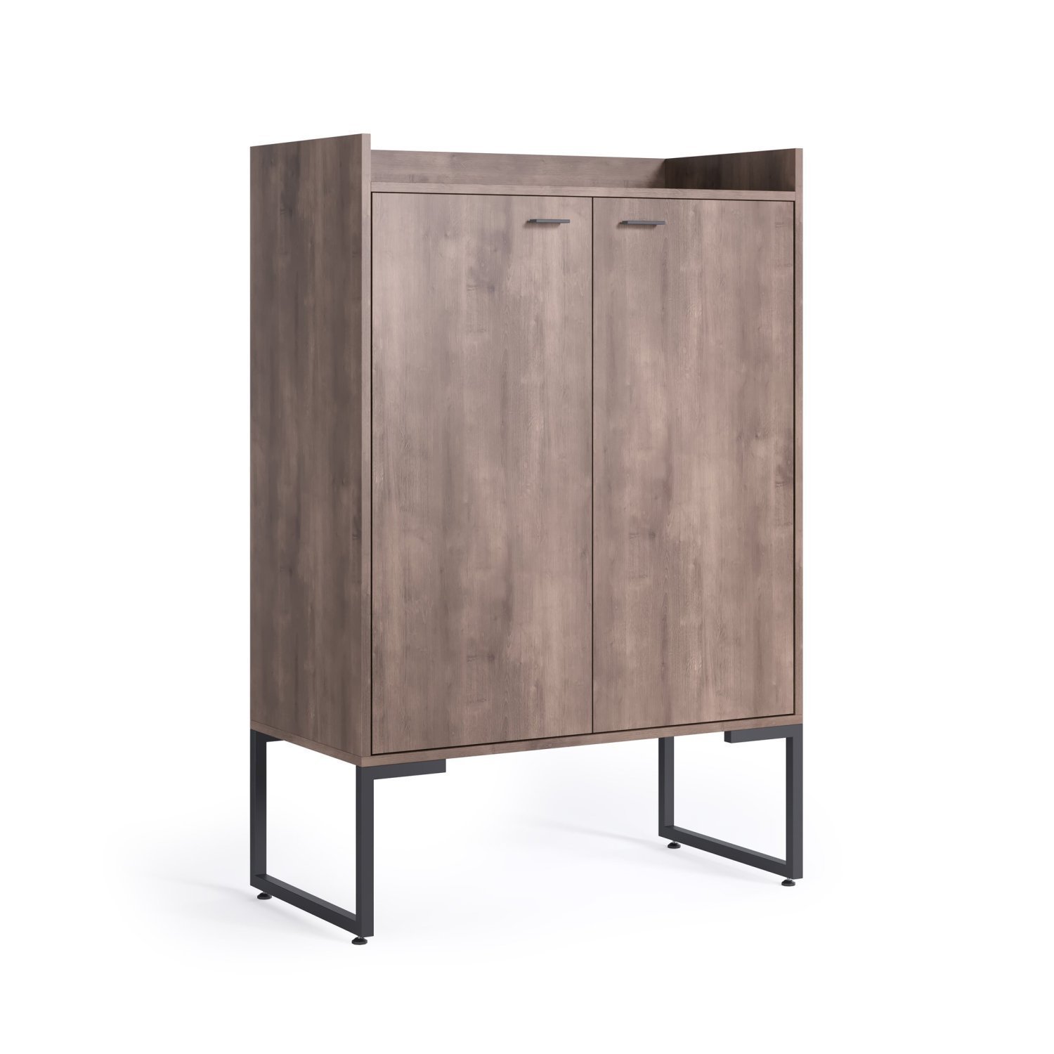 Armário Para Escritório Alto Industrial 2 Portas Iron Espresso Móveis - 3