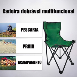 Cadeira para Camping Dobravel Portatil Brisa 80 Kg Verde Lu0104_vd - 2
