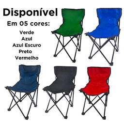 Cadeira para Camping Dobravel Portatil Brisa 80 Kg Verde Lu0104_vd - 10