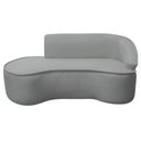 Ver imagem 3 de Kit Divã Recamier Orgânico Marrocos 180cm Lado Esquerdo e 1 Poltronas Amore Bouclé Cinza